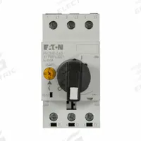 EATON Manual Motor Protector: Non-Reversing, 3 Poles, 0.16 A, Thermal Protection, Selector Switch (MPN XTPRP16BC1). Key specifications — Maximum Voltage Rating: 600V AC; Brand: EATON; Thermal Units Required: None (Starter Includes Integrated Thermal Units); Frame Size (Width): 45mm (B Frame).