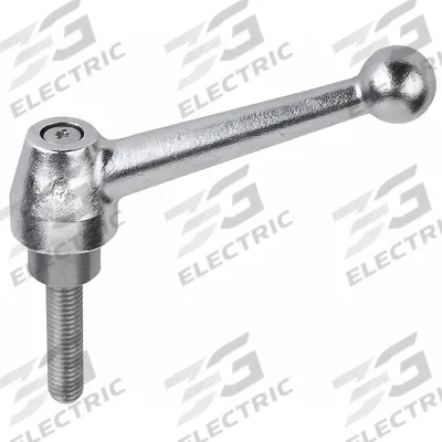 KIPP Adjustable Handle: SS, 1/2"-13 - Corrosion-Resistant Ball-Style Adjustable Handles with Threaded Stud