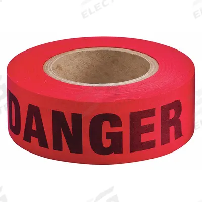 APPROVED VENDOR Barricade Tape: 135 ft Lg, 2 in Wd, Danger Legend, Cotton - General Danger Messaging Barrier Tape