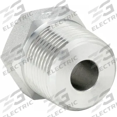 PARKER Metal Pipe Straight: Straight, Steel, 3/4 in x 1/4 in - Hydraulic Threaded Extreme-Pressure Pipe Fittings