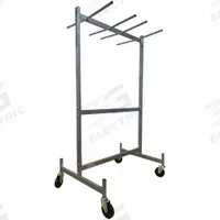 DAYTON Chair and Table Cart: 500 lb, 43 1/2 in L x 31 5/8 in W x 84 in H, For 24 Chairs, (4) Swivel (MPN 30F021). Key specifications — Frame Color: Gray; Brand: DAYTON; Caster/Wheel Configuration: (4) Swivel.