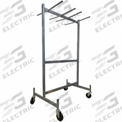 DAYTON Chair and Table Cart: 500 lb, 43 1/2 in L x 31 5/8 in W x 84 in H, For 24 Chairs, (4) Swivel (MPN 30F021). Key specifications — Frame Color: Gray; Brand: DAYTON; Caster/Wheel Configuration: (4) Swivel.