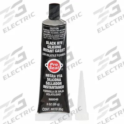 PRO SEAL RTV Gasket Maker: RTV Instant Gasket, 3 oz, Tube, Black - Oil-Resistant RTV Gasket Makers