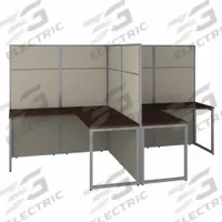 BUSH BUSINESS FURNITURE Modular Cubicle Workstation: 66 in Overall Ht, 60 in Overall Wd, Cherry (MPN EODH560MR-03K). Key specifications — Brand: BUSH BUSINESS FURNITURE; Office Cubicle Color: Cherry.