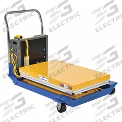 VESTIL Scissor Lift Table: Powered, 1,500 lb Load Capacity, 36 in L x 24 in W, Steel, Motor, Single (MPN CART-23-15-DC). Key specifications — attr1345487: Steel; attr1345523: VESTIL.