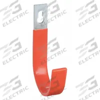 APPROVED VENDOR Hook: Nail-In, 80 lb Wt Capacity, 1 Points per Hook, Orange, 3 3/4 in Projection (MPN 4ERV8). Key specifications — Color: Orange; Finish: Zinc Plated; Material: Steel; Product Type: Hook.