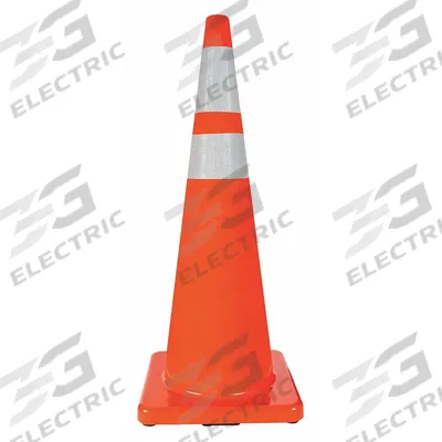 APPROVED VENDOR Traffic Cone with Bands: MUTCD/NCHRP-350, 36 in Cone Ht, Orange, High-Intensity Prismatic - Traffic Cones for Roadway Use