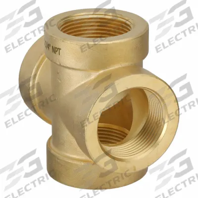 USA INDUSTRIALS Metal Pipe Cross: Cross, 1 1/4 in x 1 1/4 in x 1 1/4 in x 1 1/4 in - Threaded Medium-Pressure Pipe Fittings