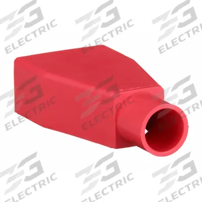 QUICKCABLE Straight Clamp Terminal Protector: 1/0 to 2/0 AWG, Red, Clamp - Terminal Caps