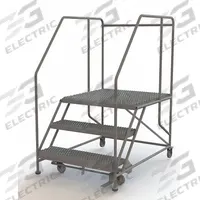 TRI-ARC Mobile Work Platform: 2.5 ft Platform Ht - Max, 36 in x 35 in, Steel, 800 lb Load Capacity (MPN WLWP133636SL). Key specifications — Mobility: Rolling; Brand: TRI-ARC; Color: Gray; Height Adjustability: Fixed Height; Includes Handrails: Handrails Included; Locking Mechanism: Foot-Activated Step Lock; Handrails: Includes Handrails.