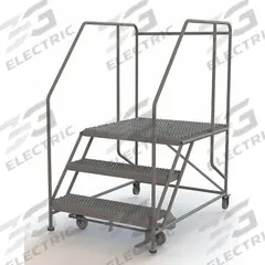 TRI-ARC Mobile Work Platform: 2.5 ft Platform Ht - Max, 36 in x 35 in, Steel, 800 lb Load Capacity (MPN WLWP133636SL). Key specifications — Mobility: Rolling; Brand: TRI-ARC; Color: Gray; Height Adjustability: Fixed Height; Includes Handrails: Handrails Included; Locking Mechanism: Foot-Activated Step Lock; Handrails: Includes Handrails.
