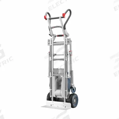 MAGLINER Stair Climber: Powered, 725 lb Cap, Folding, Aluminum, 10 in, Flat-Free - Heavy-Duty Electric Stair-Climbing Hand Trucks