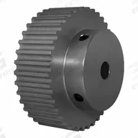 DAYTON Timing Pulley: Modified Curvilinear, Fixed, For GT Timing Belt Section, For 15 mm Belt Wd (MPN 38-5P15-6A6). Key specifications — Brand: DAYTON; Finish: Clear Anodized; For Belt Series: Powerhouse®.