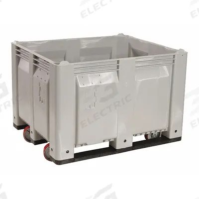 DECADE PRODUCTS Bulk Container: 25.4 cu ft, 48 in x 40 in x 31 in, Lid Not Included - Non-Collapsible Plastic Bulk Containers