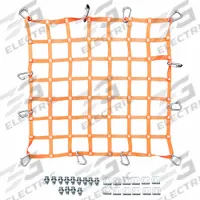 US NETTING Safety Netting System: 5 in Mesh Size, Perimeter Netting, Orange, 4 ft Lg, Net, Worker (MPN HNCSSN-B-44). Key specifications — Shape: Rectangle; Brand: US NETTING; Netting Type: Perimeter Netting; Standards: OSHA 1910.23; Protection Type: Worker; Net System Component: Net; Color: Orange.