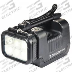 PELICAN Remote Area Lighting System: LED, 3,000 lm Max Brightness, 1 No. of Brightness Levels, IP54 (MPN 9430B). Key specifications — Operating Voltage: 12V DC; Frame Color: Black/Yellow; Brand: PELICAN.
