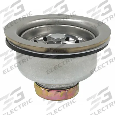 PERFECT PUTTY Strainer: Stainless Steel, Chrome, 2 1/2 in Overall Ht, 4 1/2 in Overall Dia - Sink Drains with Basket Strainer without Tailpiece