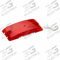 GROTE Clearance Marker Lamp: Clearance Light, Incandescent, Rectangular, Red, Screw, 2 in Overall Ht (MPN 45442). Key specifications — Lens Color: Red; Brand: GROTE; Lighting Technology: Incandescent; Mount Type: Screw; SAE Lens Code: P2.