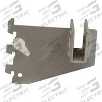 ECONOCO Rectangular Tubing Bracket: Single, 1 in Slot Spacing, 1/2 in Slot Lg, 1/8 in x 3 in x 3 in (MPN CR3-SC). Key specifications — Product Type: Rectangular Tubing Bracket; Color: Silver; For Display Type: Single Slotted Standards; Material: Steel; Duty Rating: Heavy Duty; Brand: ECONOCO; Finish: Satin-Chrome; Mounting Type: Hanging.