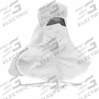 KIMTECH Hood: ISO 5 (Class 100) and above, SMS, Non-Sterile, Clean Processed, Universal, 75 PK (MPN 49828). Key specifications — Packaging: Bulk; Anti-Static: No; Areas Covered: Head; Color: White; Material: SMS; Closure Type: Tie; Brand: KIMTECH.
