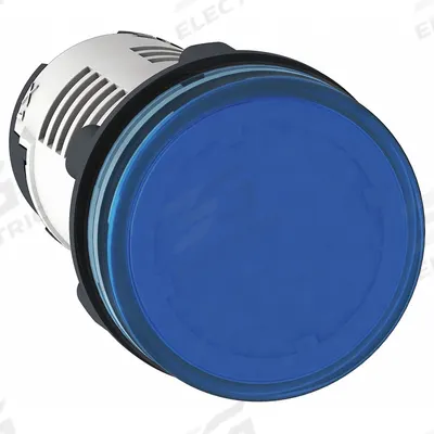 SCHNEIDER Pilot Light: 22 mm Panel Mounting Hole Dia, LED, Blue - LED Indicator Pilot Lights
