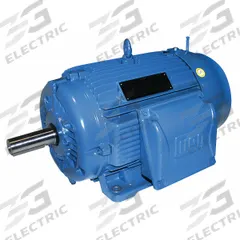 WEG General Purpose Motor: 3 hp, Rigid Base Mount, 100L Frame Size, Totally Enclosed Fan Cooled (MPN 00218ET3W100L-W22). Key specifications — Brand: WEG; Nameplate Voltage @ 60 Hz: 460V AC; Full Load Amps @ 60 Hz: 4.11 A; Nameplate RPM @ 60 Hz: 1,750 RPM; Motor Enclosure: TEFC.