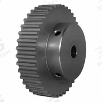 DAYTON Timing Pulley: Modified Curvilinear, Fixed, For GT Timing Belt Section, For 9 mm Belt Wd (MPN 40-5P09-6A6). Key specifications — Brand: DAYTON; Finish: Clear Anodized; For Belt Series: Powerhouse®.