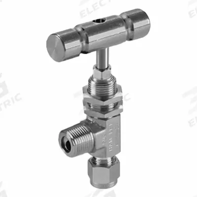 HAM-LET Plumbing Needle Valves: Angle Valve Body, 316 Stainless Steel, Integral Bonnet - Stainless Steel Angle-Body Needle Valves