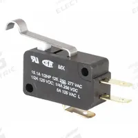 HONEYWELL Miniature Snap Action Switch: Roller Lever Actuator, 1NO/1NC, Quick Connect (MPN V7-1C17D8-263). Key specifications — AC Contact Rating: 15 A @ 277 V; Electrical Connection: Quick Connect; Series: V7; Brand: HONEYWELL.