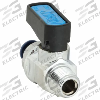 AIGNEP USA Manual Two-Way Ball Valve: 1/8 in, Chrome-Plated Brass, Male Socket x MNPT - Mini Brass Ball Valves