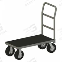 APPROVED VENDOR Platform Truck: 1,200 lb, 48 in L x 24 in W x 11 1/2 in H Deck, Solid, 12 ga Deck (MPN EPTRM24488PN95). Key specifications — Side Panel Type: No Side Panels; Brand: APPROVED VENDOR; Color: Gray; Caster/Wheel Configuration: (2) Swivel.