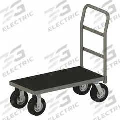 APPROVED VENDOR Platform Truck: 1,200 lb, 48 in L x 24 in W x 11 1/2 in H Deck, Solid, 12 ga Deck (MPN EPTRM24488PN95). Key specifications — Side Panel Type: No Side Panels; Brand: APPROVED VENDOR; Color: Gray; Caster/Wheel Configuration: (2) Swivel.