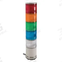 SCHNEIDER Tower Light Assembly: 5 Tier, Blue/Clear/Green/Orange/Red, No Sounder Tier, XVC1M5K. Key specifications — Manufacturer Part Number: XVC1M5K; Brand: SCHNEIDER; Operating Voltage: 100 to 240V; Light Tier Color: Red.