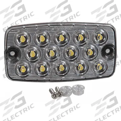 MAXXIMA Marker Light: LED, Backup/Reverse Light, Clear, Rectangular, 2 1/2 in Overall Ht - Backup/Reverse Lights