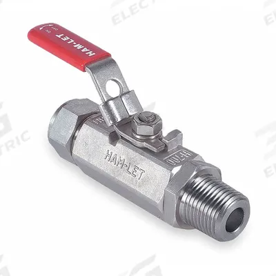 HAM-LET Manual Two-Way Ball Valve: 1 in, 316 Stainless Steel, Straight - Straight-Body Stainless Steel Ball Valves