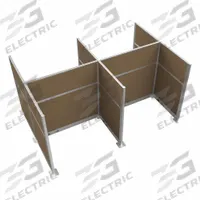 VERSARE Cubicle Kit: 72 in Overall Ht, 48 in_72 in Overall Wd, 8 Panels, Latte, Fabric (MPN HPEK-4P4-S-BRN). Key specifications — Panel Color: Latte; Brand: VERSARE; Panel Material: Fabric.
