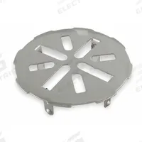 APPROVED VENDOR Grid: Stainless Steel, Unfinished, 5 1/8 in Overall Dia, 1 3/8 in Overall Ht, Clamp (MPN 1PPE6). Key specifications — Color: Silver; Connection Type: Clamp; Material: Stainless Steel.