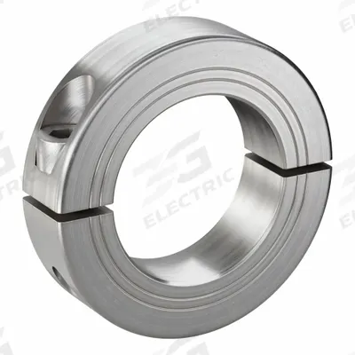 RULAND MANUFACTURING Shaft Collar: 2-Piece, Metric, Round, Clamp-On, 35 mm Bore Dia - Stainless Steel Shaft Collars