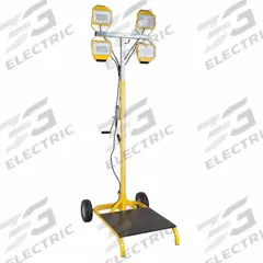 SOUTHWIRE Cart Light: 22,000 lm Max Brightness, LED, 1, 1 Brightness Levels, 4 Lamp Heads, 120V AC (MPN 9322). Key specifications — Frame Color: Yellow; Lighting Technology: LED; Operating Voltage: 120V AC; Brand: SOUTHWIRE; No. of Brightness Levels: 1.