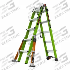 LITTLE GIANT Combination Ladder: 5 Configurations, Fiberglass, 300 lb Load Capacity, 51 lb Wt (MPN 17102-001). Key specifications — Brand: LITTLE GIANT; Included Features: V-Rung.