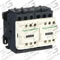 SCHNEIDER NEMA Magnetic Contactor: Reversing, 3 Poles, NEMA Size 1, 27 A, 120V AC (MPN T02CN23G7). Key specifications — Brand: SCHNEIDER.