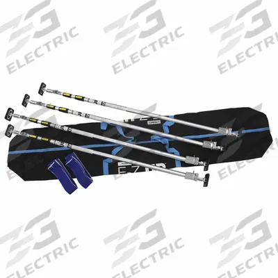 TRIMACO Dust Containment Poles: Dust Containment Pole Kit, 5.039 ft Min Extension Ht - Dust Barrier Poles