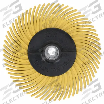 SCOTCH-BRITE Radial Bristle Disc: Type C, 2 in Dia x 3/8 in Wd, 3/8 in Arbor, Ceramic - Cleaning Radial Bristle Discs for All Metals