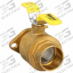 WEBSTONE Manual Two-Way Ball Valve: 2 in, Brass, Straight, Sweat x Flange, Full Port Ball Port (MPN 50407HV). Key specifications — Brand: WEBSTONE; Handle: Lever.