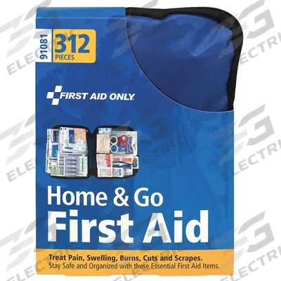 FIRST AID ONLY First Aid Kit and Housing: Gen Purpose, 1 People Served, 312 Components - General Purpose First Aid Kits