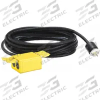 SOUTHWIRE Generator Cord with Pendant Box: 100 ft Lg, 12/4, L14-20P Plug, 4 Outlets, 20 A Current (MPN 1012). Key specifications — Brand: SOUTHWIRE; Power Indicator: No; Temperature Rating: -40° to 194°F; NEMA Plug Configuration: L14-20P.