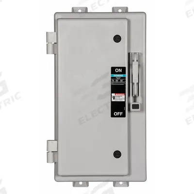 Siemens Safety Switch: Non-Fusible, 100 A, Three Phase, 600V AC, Non-Metallic - Non-Fusible Safety Switches