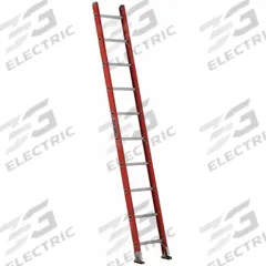 LOUISVILLE LADDER Straight Ladder: 10 ft Ladder Size, Fiberglass, 300 lb Load Capacity, 21 lb Wt (MPN FE3110). Key specifications — Color: Orange; Brand: LOUISVILLE LADDER; Included Features: Mar-Resistant End Caps; Shoe Type: Swivel Safety.