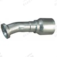 AEROQUIP Hydraulic Flange Fitting: 1 1/4 in Hydraulic Hose I.D., 2 in Hydraulic Flange Size, 7 in Lg (MPN 4S20FLD20). Key specifications — attr95970: 22° Elbow; attr95968: Carbon Steel; attr98911: AEROQUIP.