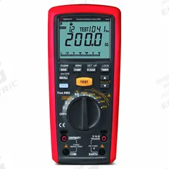 TRIPLETT Megohmmeter: 0.01 megaohm to 200 gigohm, CAT IV 600V, IP54, Digital, No Output (MPN MG500). Key specifications — IP Rating: IP54; Test Voltage: 500V DC; Brand: TRIPLETT.